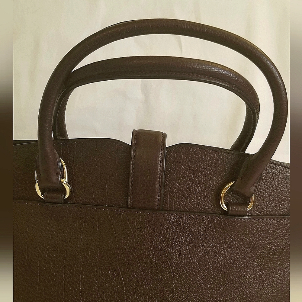 NEW!! COACH "MERCER" BURGUNDY LEATHER DOUBLE HANDLE SATCHEL BAG / PURSE - NWOT - Picture 4 of 13